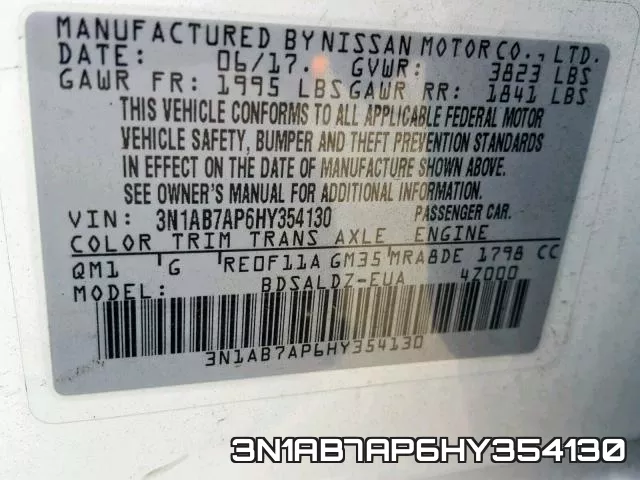 3N1AB7AP6HY354130 фото 2