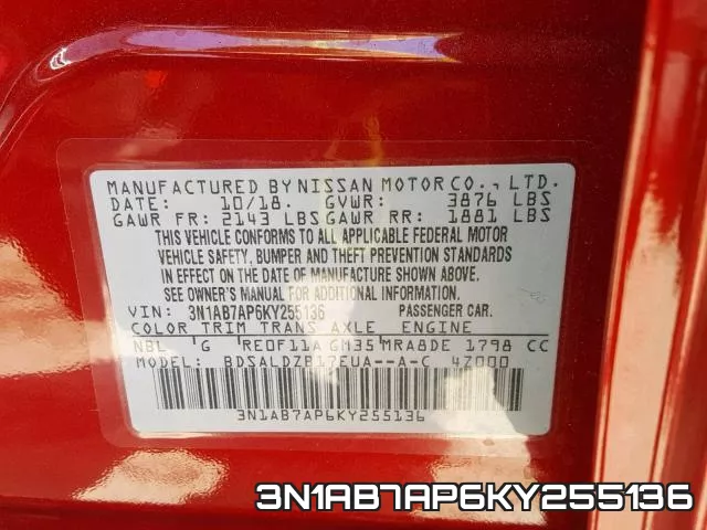 3N1AB7AP6KY255136 фото 2