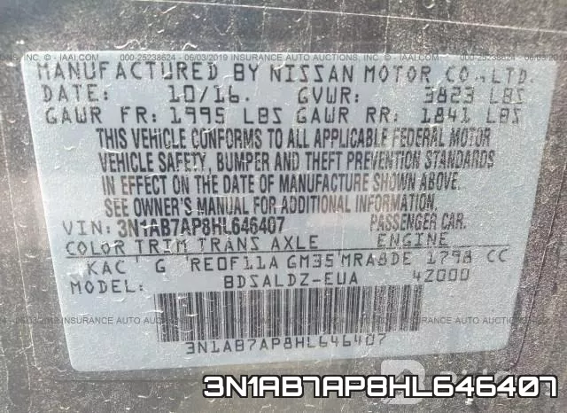 3N1AB7AP8HL646407 фото 10
