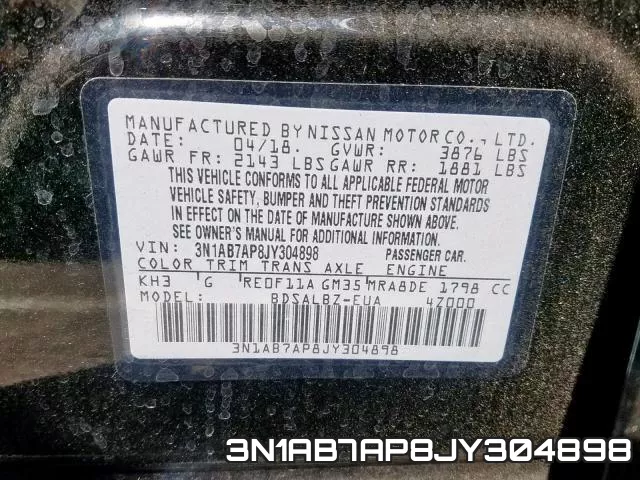 3N1AB7AP8JY304898 фото 2