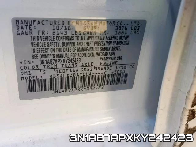 3N1AB7APXKY242423 фото 2