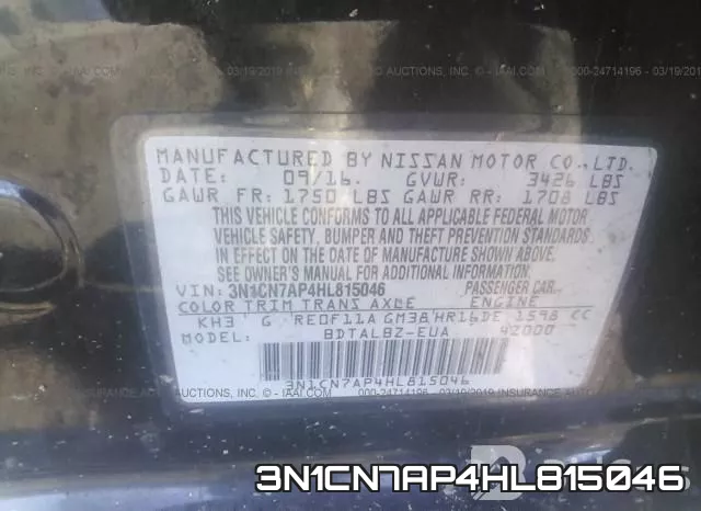 3N1CN7AP4HL815046 фото 10