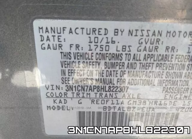 3N1CN7AP8HL822307 фото 10