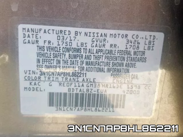 3N1CN7AP8HL862211 фото 2