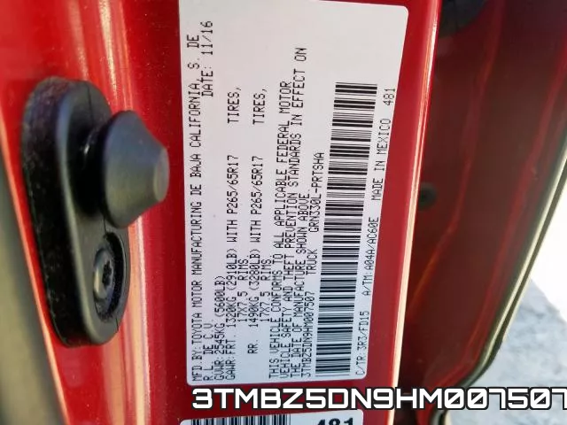 3TMBZ5DN9HM007507 фото 2