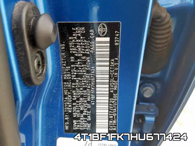 4T1BF1FK7HU677424 фото 2