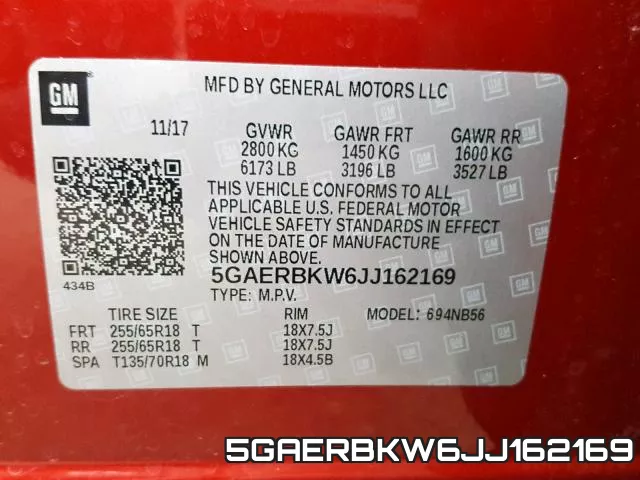 5GAERBKW6JJ162169 фото 2