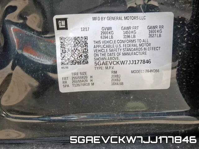 5GAEVCKW7JJ177846 фото 2