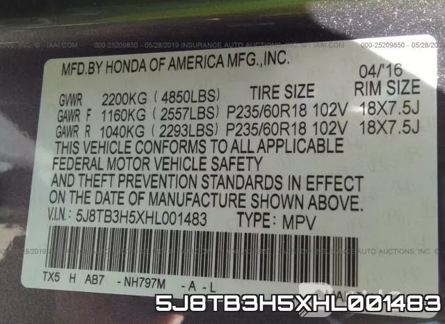 5J8TB3H5XHL001483 фото 10