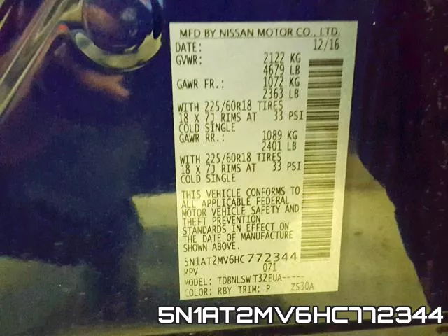 5N1AT2MV6HC772344 фото 2