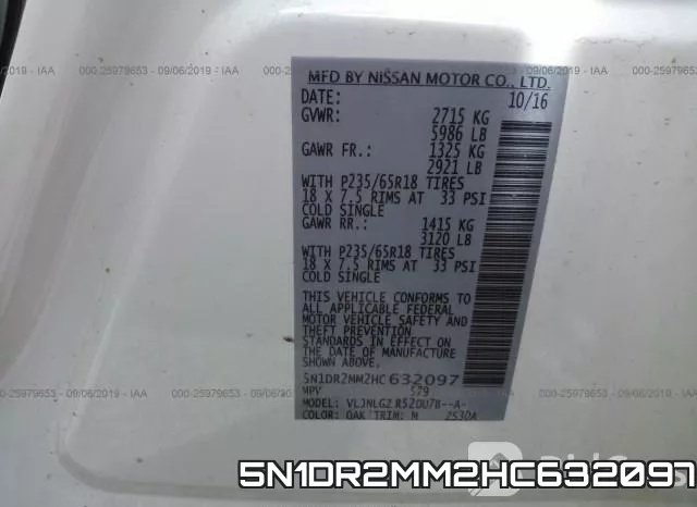 5N1DR2MM2HC632097 фото 10