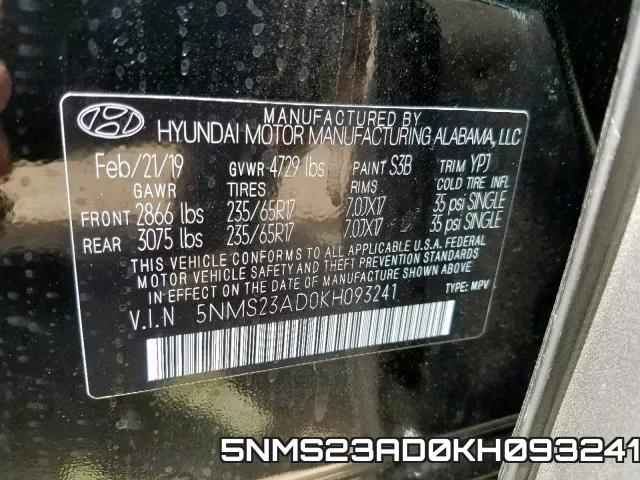 5NMS23AD0KH093241 фото 2