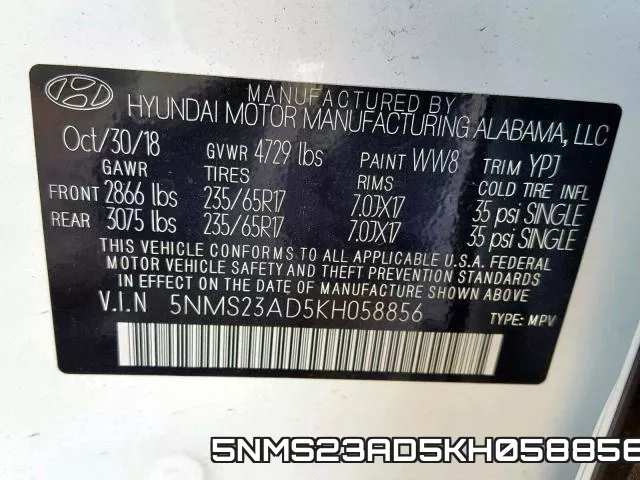 5NMS23AD5KH058856 фото 2