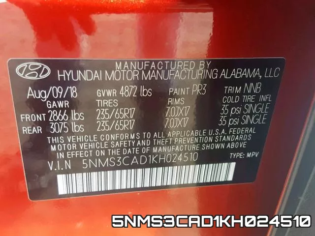 5NMS3CAD1KH024510 фото 2