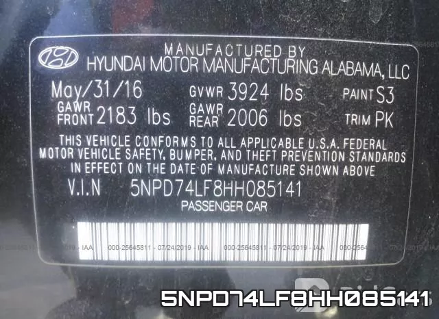 5NPD74LF8HH085141 фото 10