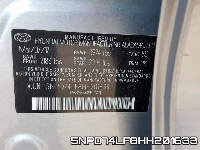 5NPD74LF8HH201633 фото 2