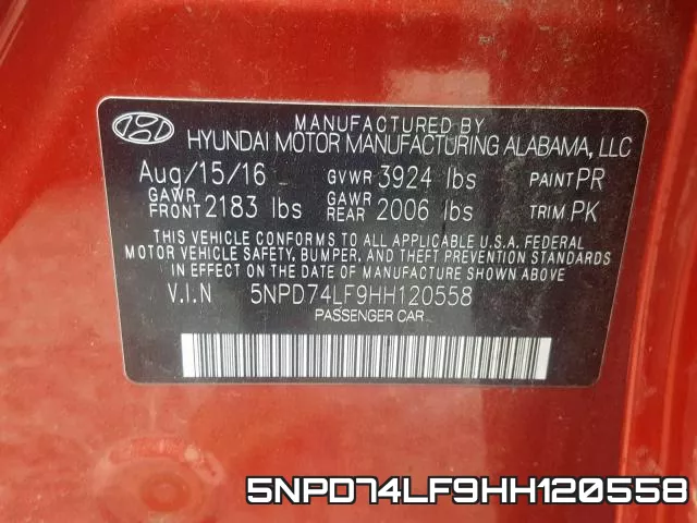5NPD74LF9HH120558 фото 2