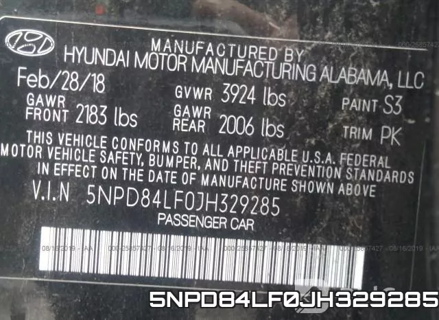 5NPD84LF0JH329285 фото 10