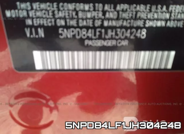 5NPD84LF1JH304248 фото 10