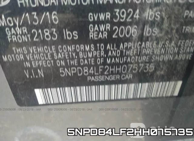5NPD84LF2HH075735 фото 10