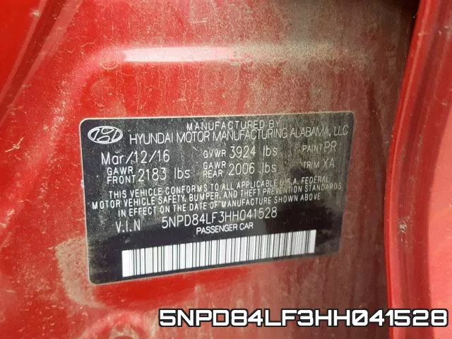 5NPD84LF3HH041528 фото 2
