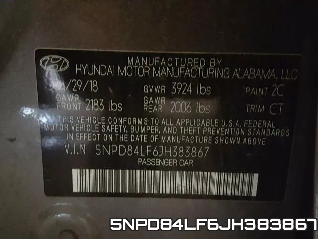 5NPD84LF6JH383867 фото 2