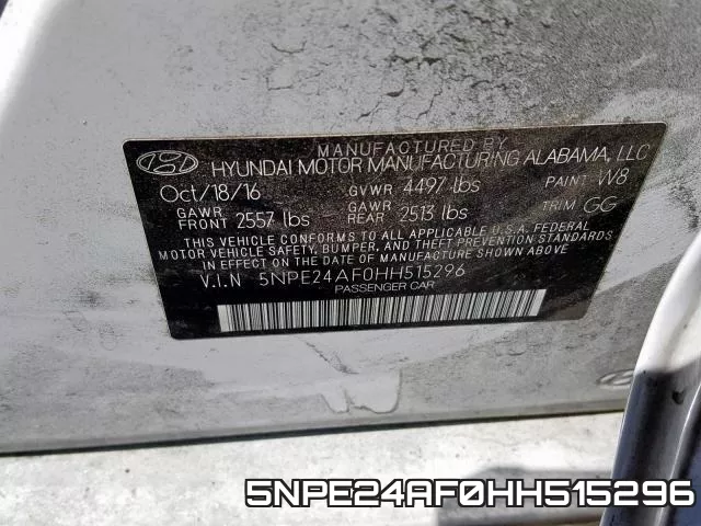 5NPE24AF0HH515296 фото 2