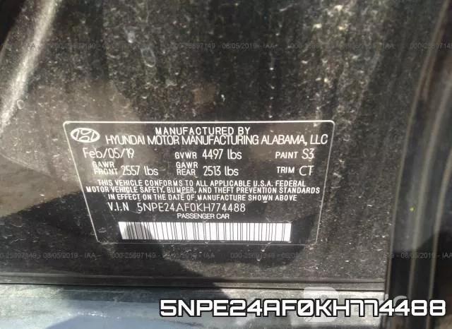 5NPE24AF0KH774488 фото 10