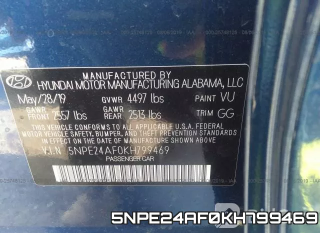 5NPE24AF0KH799469 фото 10