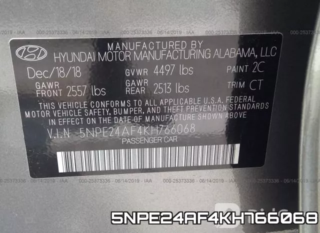 5NPE24AF4KH766068 фото 10