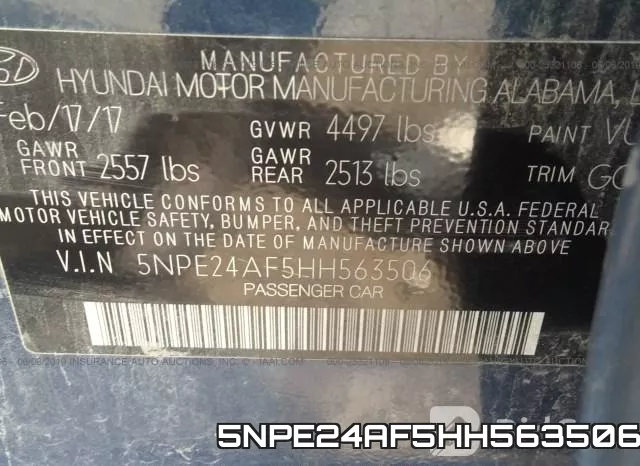 5NPE24AF5HH563506 фото 10