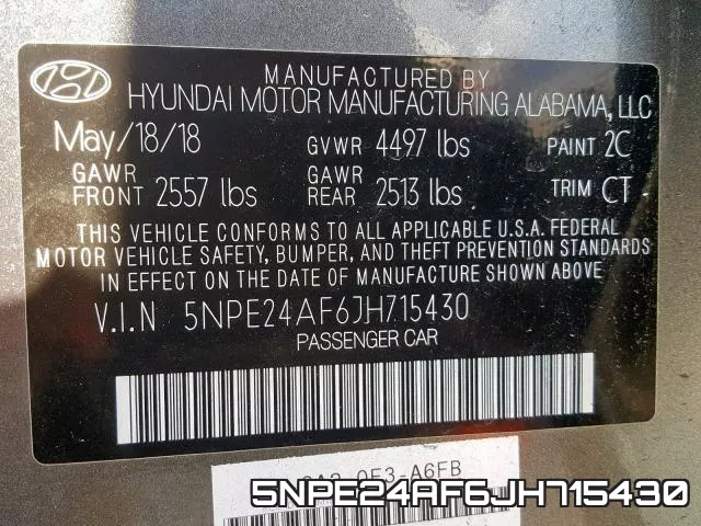 5NPE24AF6JH715430 фото 2