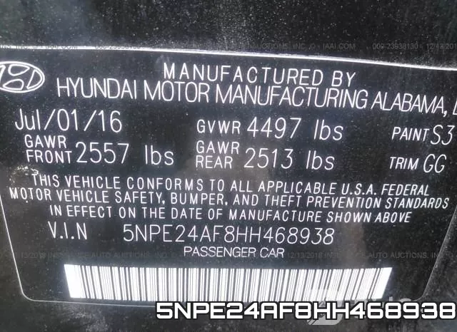 5NPE24AF8HH468938 фото 10