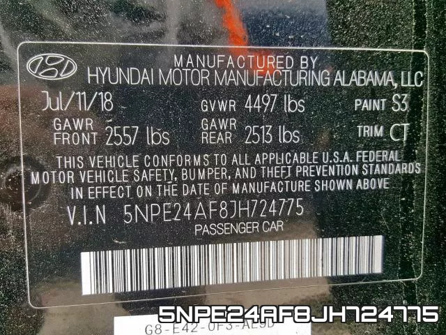 5NPE24AF8JH724775 фото 2