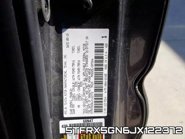 5TFRX5GN6JX122372 фото 2