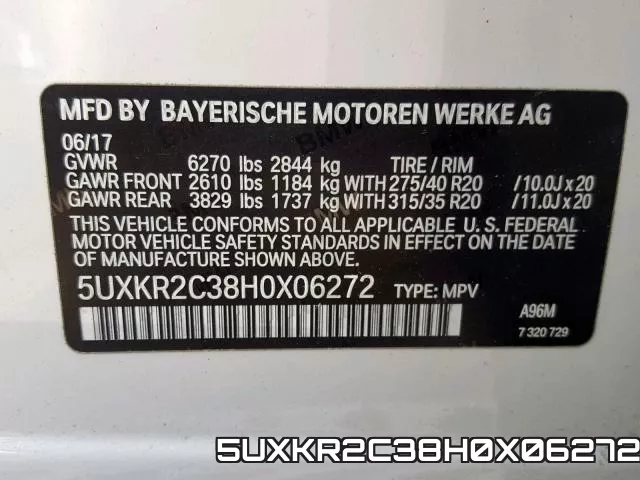 5UXKR2C38H0X06272 фото 2