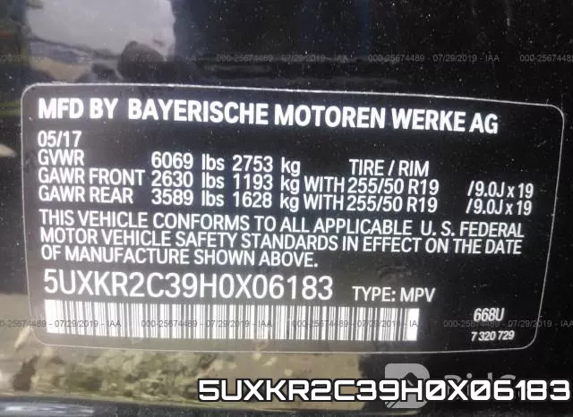 5UXKR2C39H0X06183 фото 10