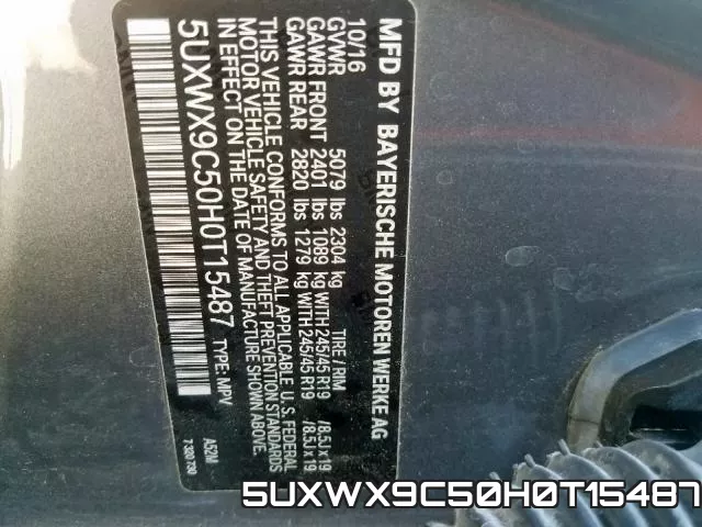 5UXWX9C50H0T15487 фото 2