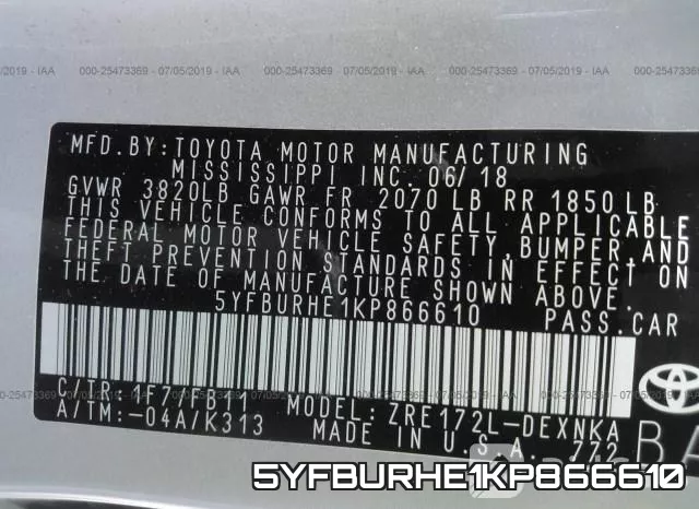 5YFBURHE1KP866610 фото 10