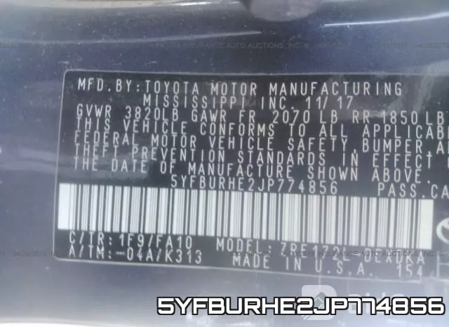 5YFBURHE2JP774856 фото 10