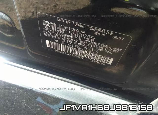 JF1VA1H68J9818158 фото 10