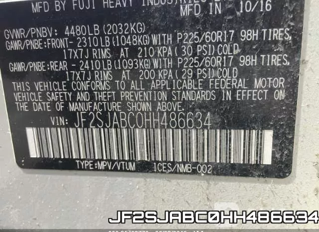 JF2SJABC0HH486634 фото 10