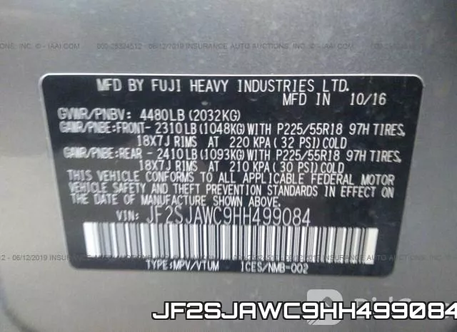 JF2SJAWC9HH499084 фото 10