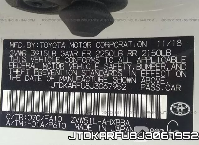 JTDKARFU8J3067952 фото 10