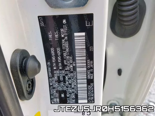 JTEZU5JR0H5156362 фото 2