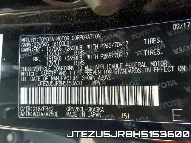 JTEZU5JR8H5153600 фото 2