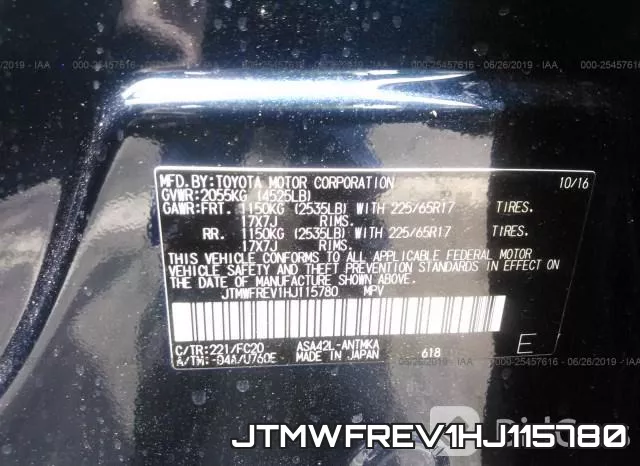JTMWFREV1HJ115780 фото 10