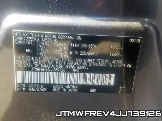 JTMWFREV4JJ739126 фото 2