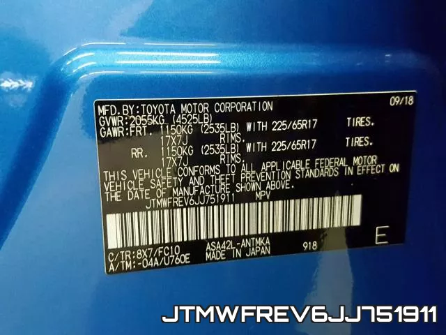 JTMWFREV6JJ751911 фото 2