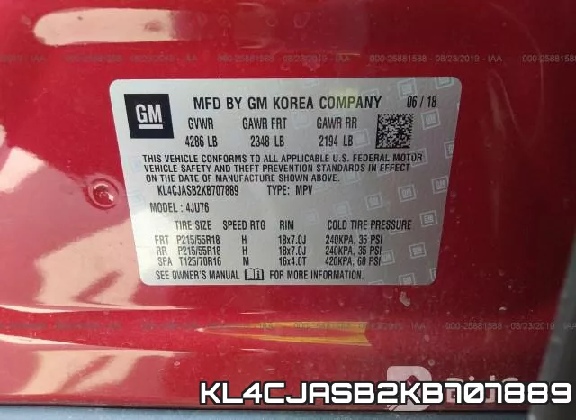 KL4CJASB2KB707889 фото 10